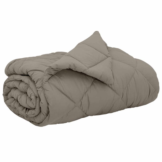 vidaXL Vol jaar dekbed Lichtgrijs 220 x 260 cm Microfiber