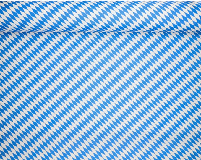 1x Tafelkleed papier met damastprint 50 m x 1 m Beiers blauw