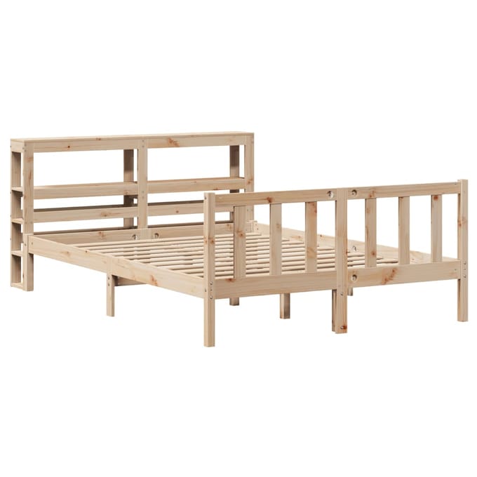 vidaXL - Bedframe - zonder - matras - massief - grenenhout - 160x200 - cm