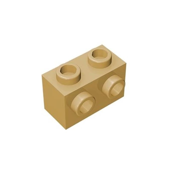 60 stuks MOC Bouwstenen 11211 Baksteen Gemodificeerd 1x2 met Studs aan de Zijkant Creatief Bouwspeelgoed voor Kinderen