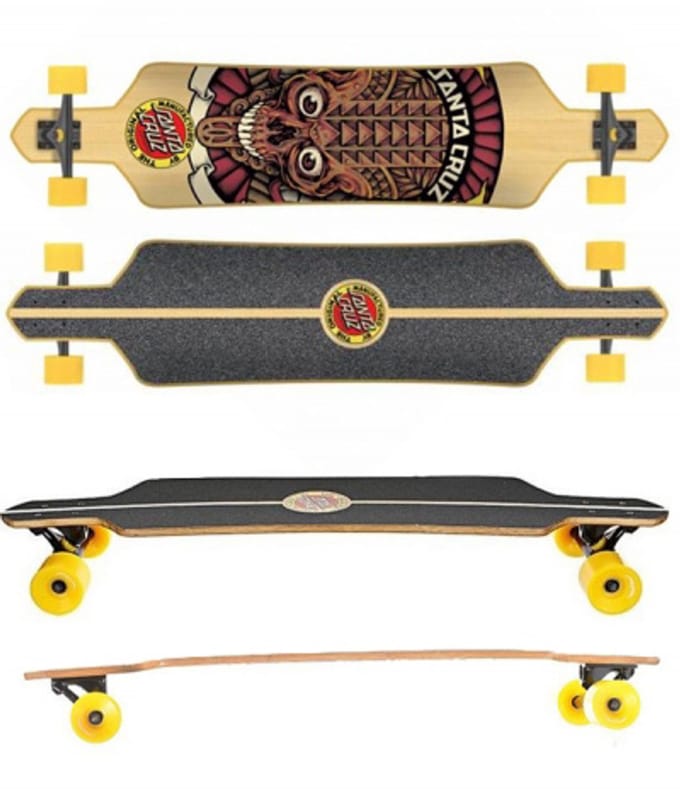 Santa Cruz Tiki Skull Bamboo Longboard