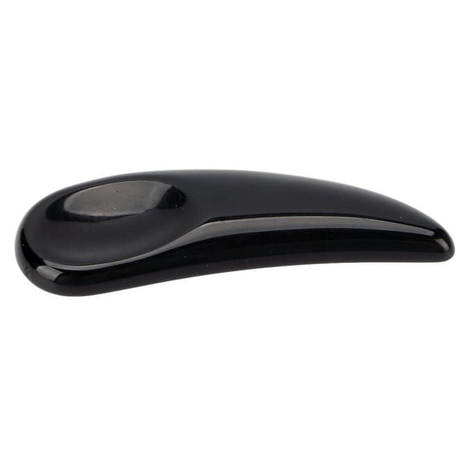 Gebogen Cosmetische Spatel Schep Mini Gua Sha Jadesteen Gebogen Make-up Oogcrème Cosmetische Spatel Zwart zwart