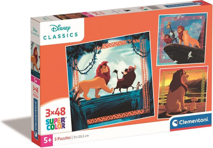 Clementoni - Puzzel - 3x48 Stukjes - De Leeuwenkoning - Kinderpuzzel - Vanaf 5 jaar