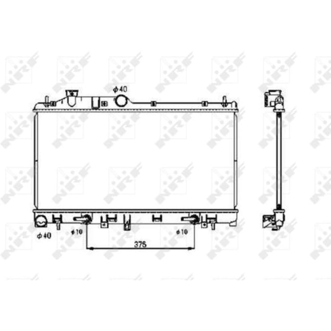 Radiator, motorkoeling NRF 53700