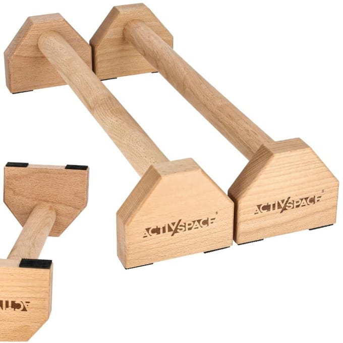 Houten Parallellen Handvatten Voor Push-Ups, Lang 50 cm