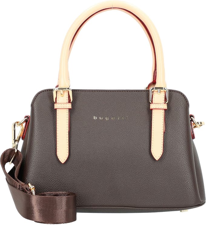 bugatti Handtas Schoudertas Ella Bowling Bag Darkbrown Bruine