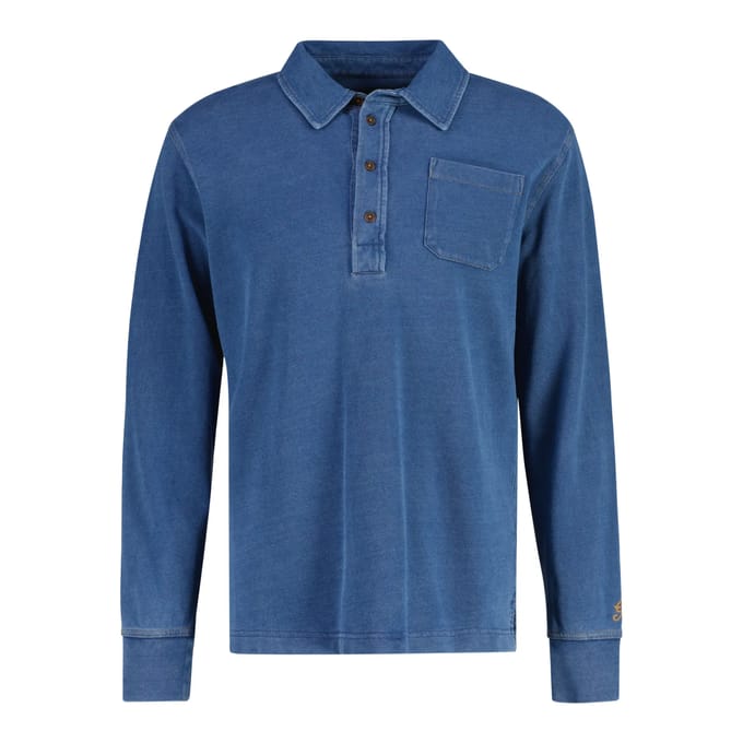 Gant Trui Cotton Indigo Dyed Finish Rugger Indigo / male