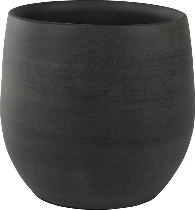 Ter Steege Plantenpot - moderne look - zwart - 36 x 32 cm - bloempot
