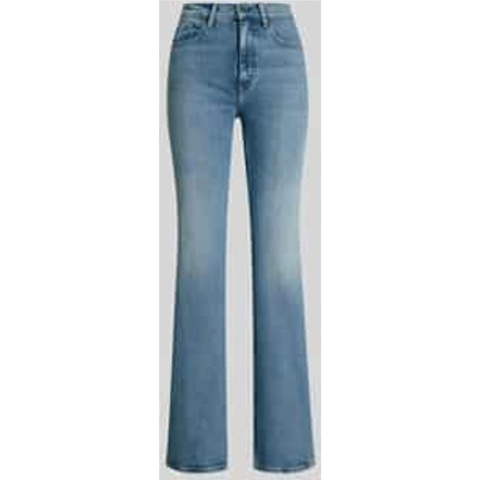 bootcut jeans van katoenmix