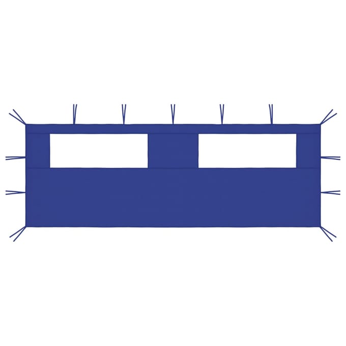 vidaXL - Prieelzijwand - met - ramen - 6x2 - m - blauw
