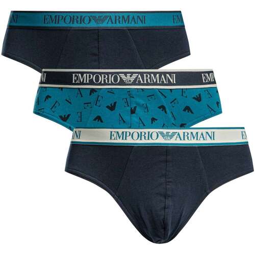 Emporio Armani Katoenen Stretchlegging Met 3 Pakjes, Blauw