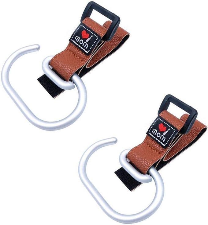 Stroller Haken voor Tassen en Walker Rollator, Aluminium Stroller Houder, 2 Stuks - Oranje