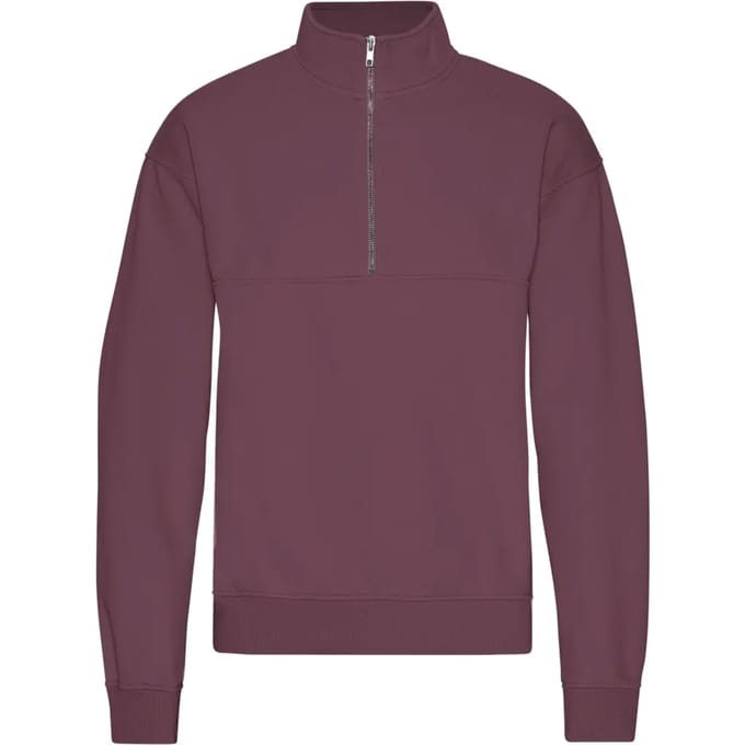 1/4 rits sweater Colorful Standard Organic Dusty Plum
