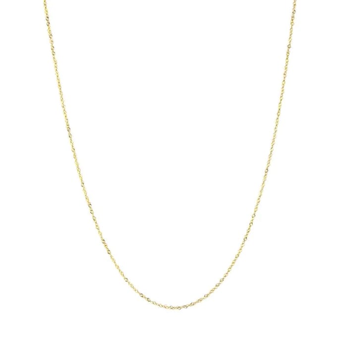 Bijoutheek Collier Basis Lang Fijn Gedraaid 90cm Goud