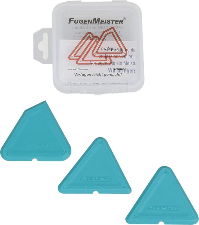 Fugenmeister Joint Smoother TripleFix Radien kitspatelset - 3 stuks - voor kitvoegen afwerking