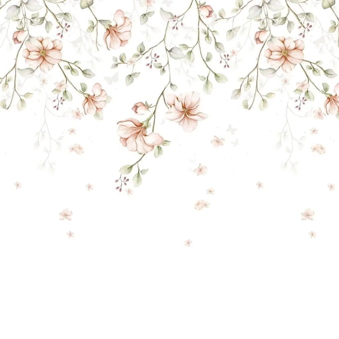 Baby behang Dekornik Paradise Garden Pastel Twigs