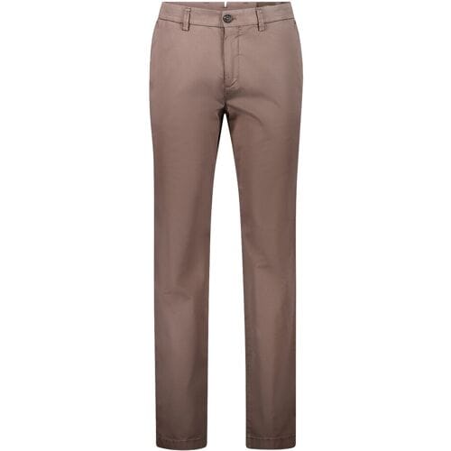 Gardeur Broek Tybalt-5 Mako Cotten Tencel Blend Compact Tricotine Weave Bruin / male
