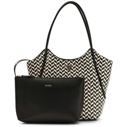 GUESS shopper schoudertas Tessi 2 in 1 Tote Black Multi zwart