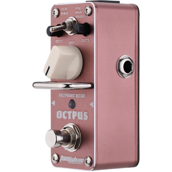 AROMA AOS-3 Octpus polyfoon octaaf effectpedaal voor elektrische gitaar Mini enkel effect met True gray