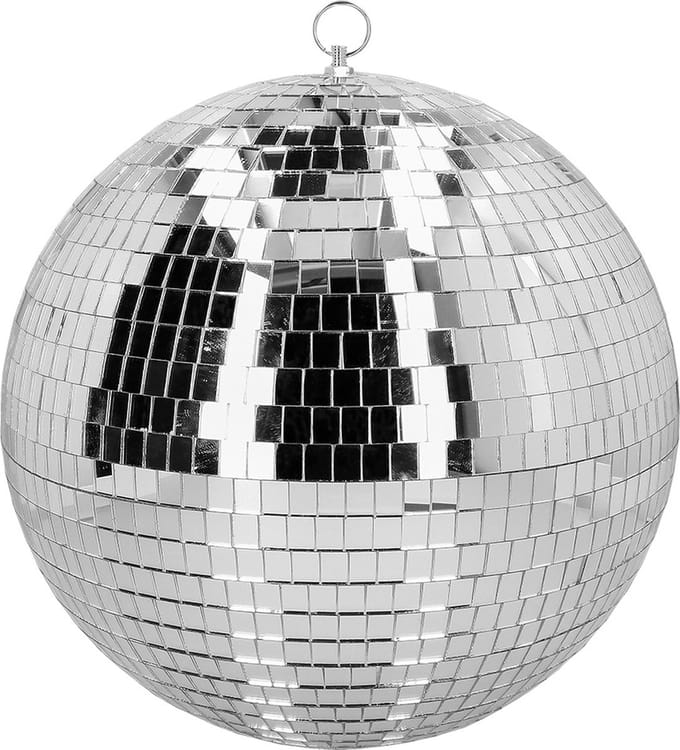 Boland - Discobal (L) zilver - Glitter & Glamour;80's & 90's - Disco - 80s - Disco