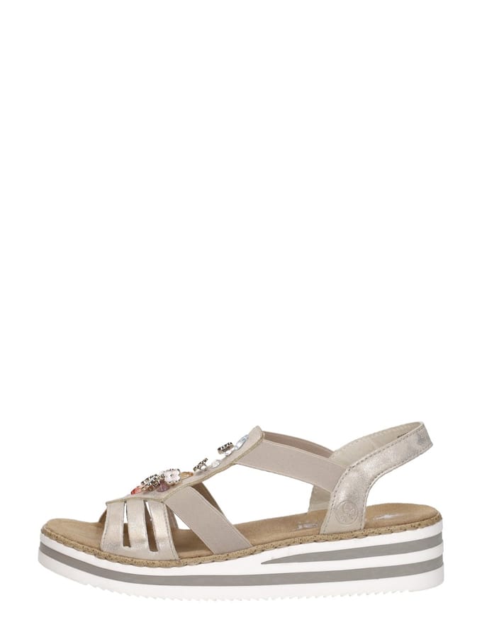 Rieker -Dames - beige - sandalen - maat 40