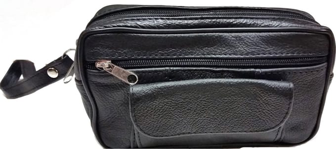 Rojafit Polstas Groot Leer Zwart ( Afmeting: L.20 x Br.7,5 x H.12 cm.)