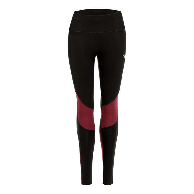 Mizuno Warmalite Hardlooplegging Dames-Zwart,Rood