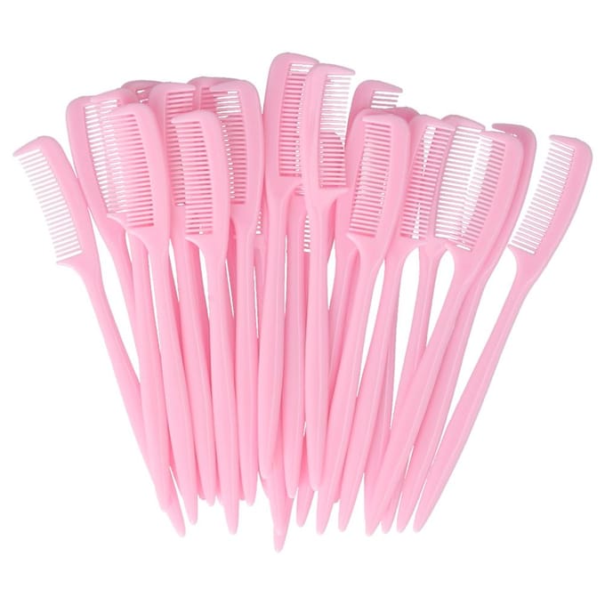Wimper Scheider Kam Mini Wenkbrauw Kam Sets Cosmetisch Gereedschap voor Wimperverlenging pink