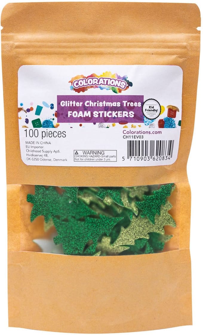 Colorations - Foamstickers Glitter Bloemen, 120st.