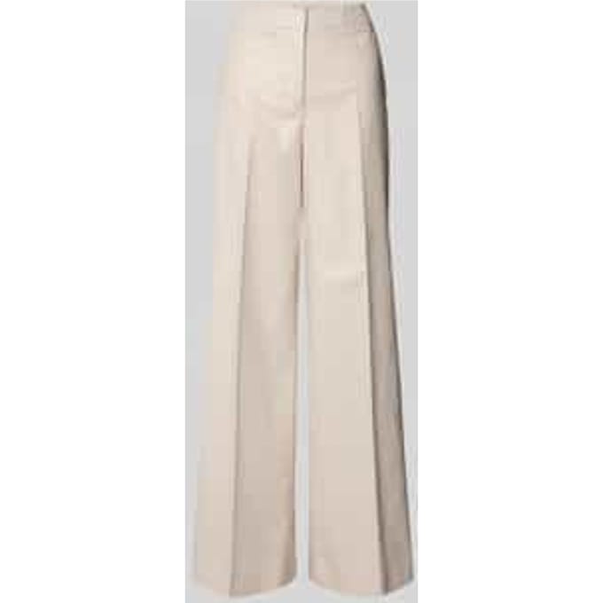 Linnen broek met vouwplooi en steekzakken
