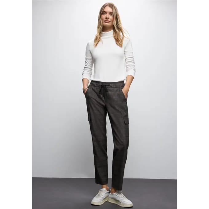 Geruite cargo broek