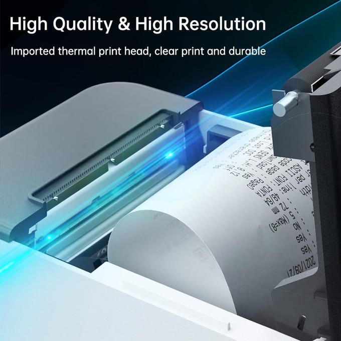 80mm Bonprinter ESCPOS Thermische Printer Desktop Direct Print USB+LAN-verbinding Hoog US