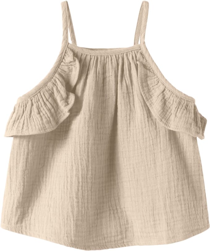 Name It - Strap Top - NMFHIISA - Mousseline - Sand - Maat 98