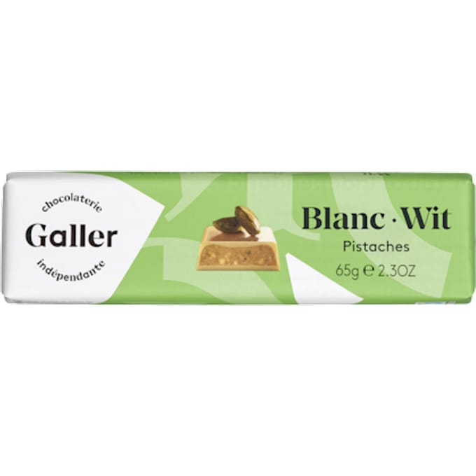 Chocoladereep Galler White Pistachios, 65 g