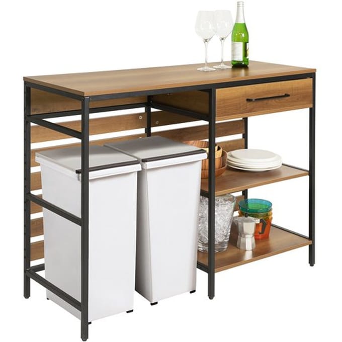 SoBuy FSB71-PF Buffetkast - Bruin Houtcomposiet met Lade & Planken