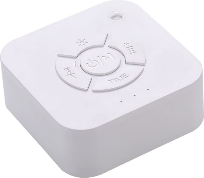 DW4Trading Draadloze Oplaadbare White Noise Machine - Witte Ruis - Wit - 9 rustgevende geluiden