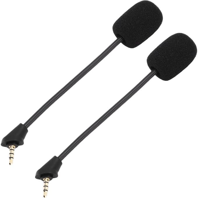 2 STUKS Microfoon Vervanging voor Kingston HyperX Cloud Alpha Draadloze Gaming Headset Ruisonderdrukkend 3.5mm Afneembare Microfoonboom