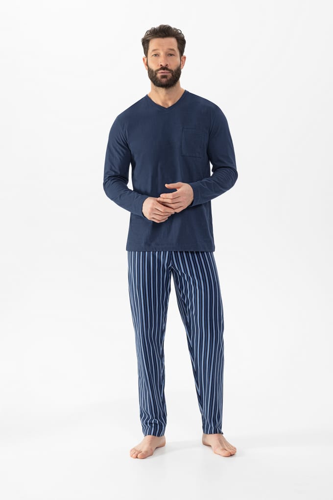 mey Herren Pyjama Lang Serie Straight