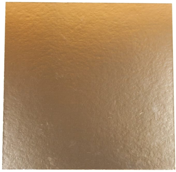 Taartkarton Vierkant Goud/Zwart 20x20cm 5st.