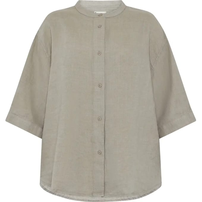 Vrouwenblouse KnowledgeCotton Apparel Organic Linen GOTS/Vegan