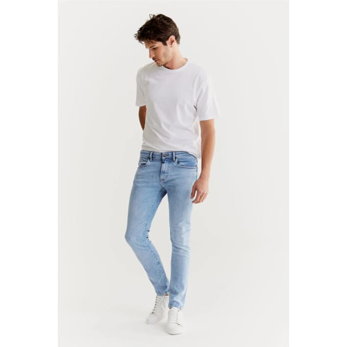 Cup of Joe Leo heren slim-fit jeans sky light blue