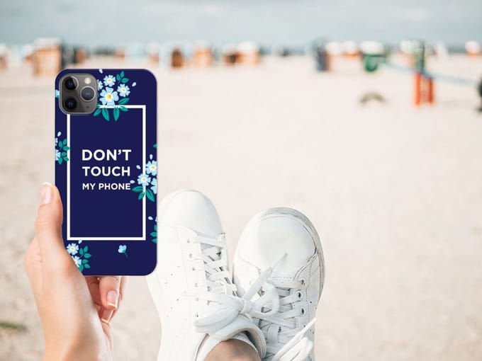Back Cover voor Apple iPhone 11 Pro Max Silicone-hoesje Flowers Blue DTMP