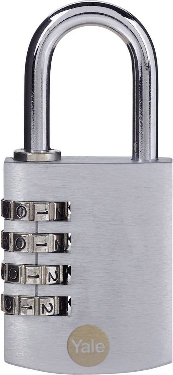 Yale - Messing Hangslot met Cijferslot - 40 mm - Verchroomd