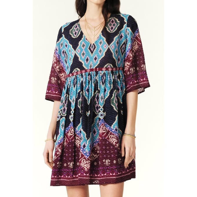 BA&SH Robe Maddy Marine Size: S | Mini Dresses Outlet | Dames | Blauw