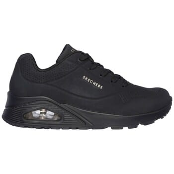 Skechers Uno Wide dames sneaker - Zwart zwart - Maat 38
