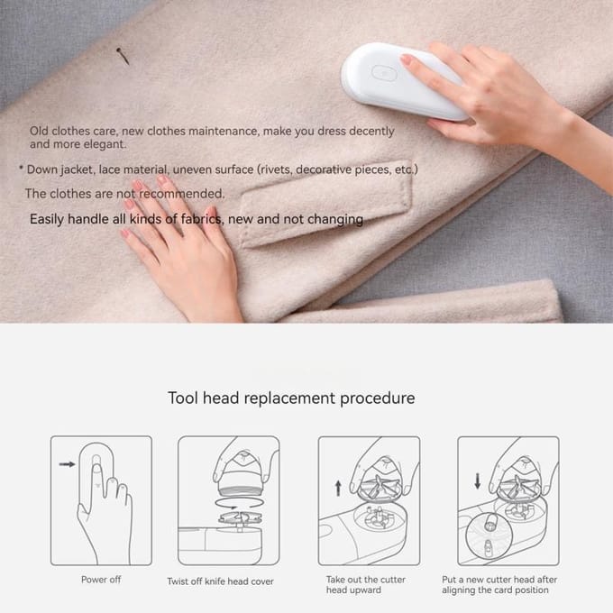 XIAOMI MIJIA Pluizenverwijderaar Snijkop 1PC white