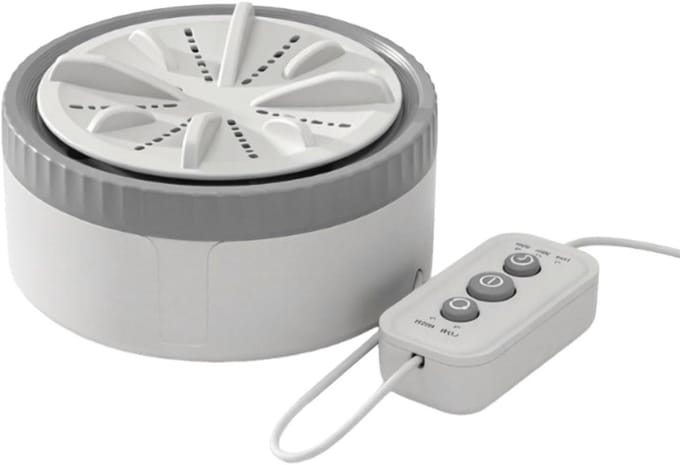 Draagbare wasmachine - Mini wasser - Delicate was - Dieptereiniging technologie - Compact ontwerp - Grijs