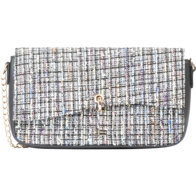 Faina Clutch/avondtasje Dames Zwart Veelkleurig