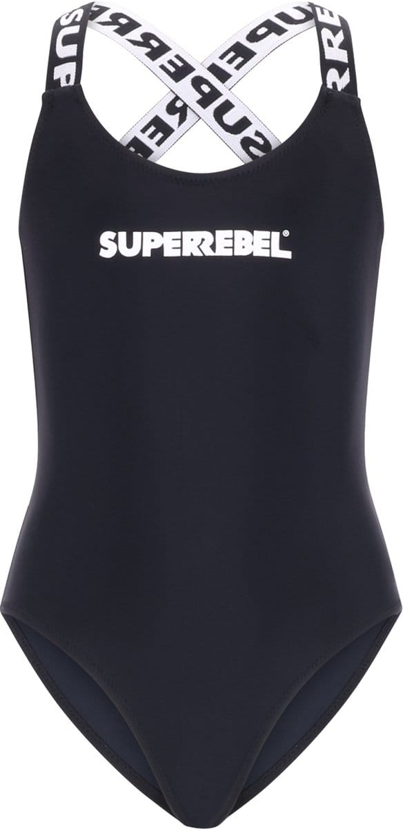 SuperRebel R601-5001 Meisjes Badpak Black Maat 14-164