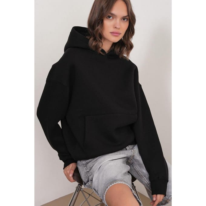Oversized Hooded Sweatshirt met Zak